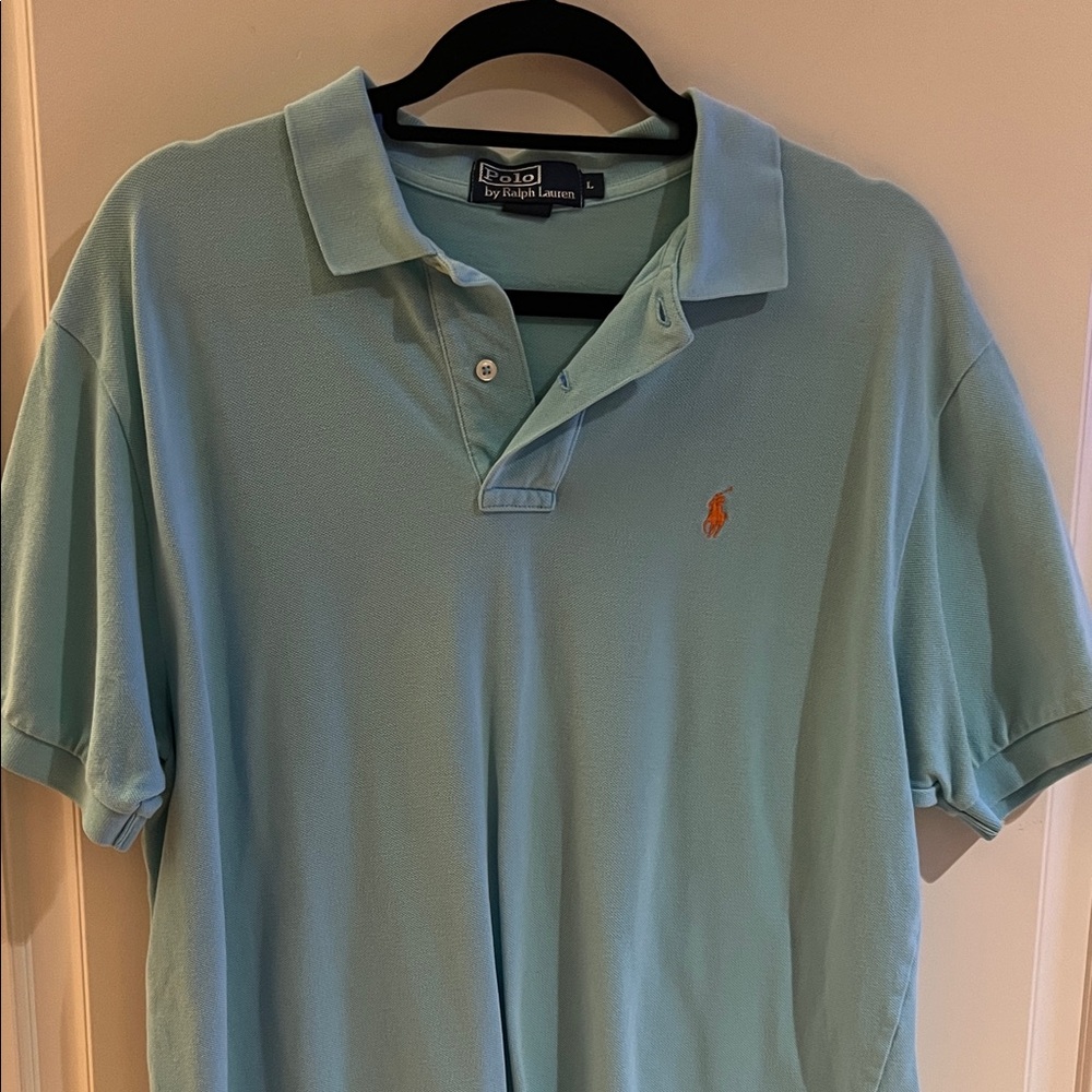 Polo by Ralph Lauren Men's Aqua Polo Shirt